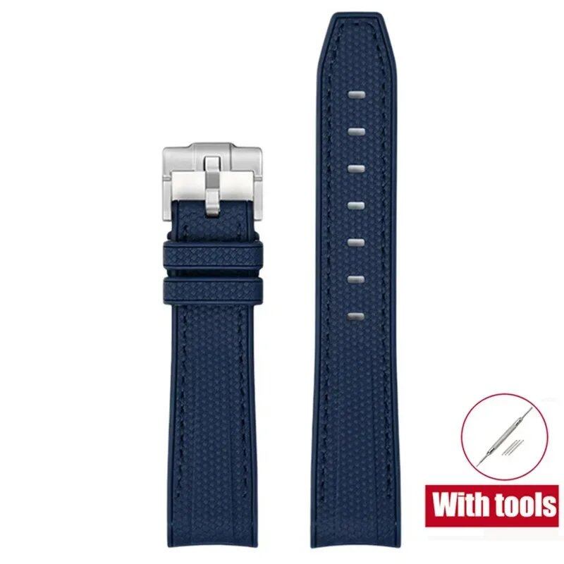 20mm Diving Strap with Curved Ends for Omega and Swatch Moonwatch, Silicone Rubber, Compatible with Rolex, Men's and Women's, Band Color: 20mm; Band Width: 20mm, Parallel Import