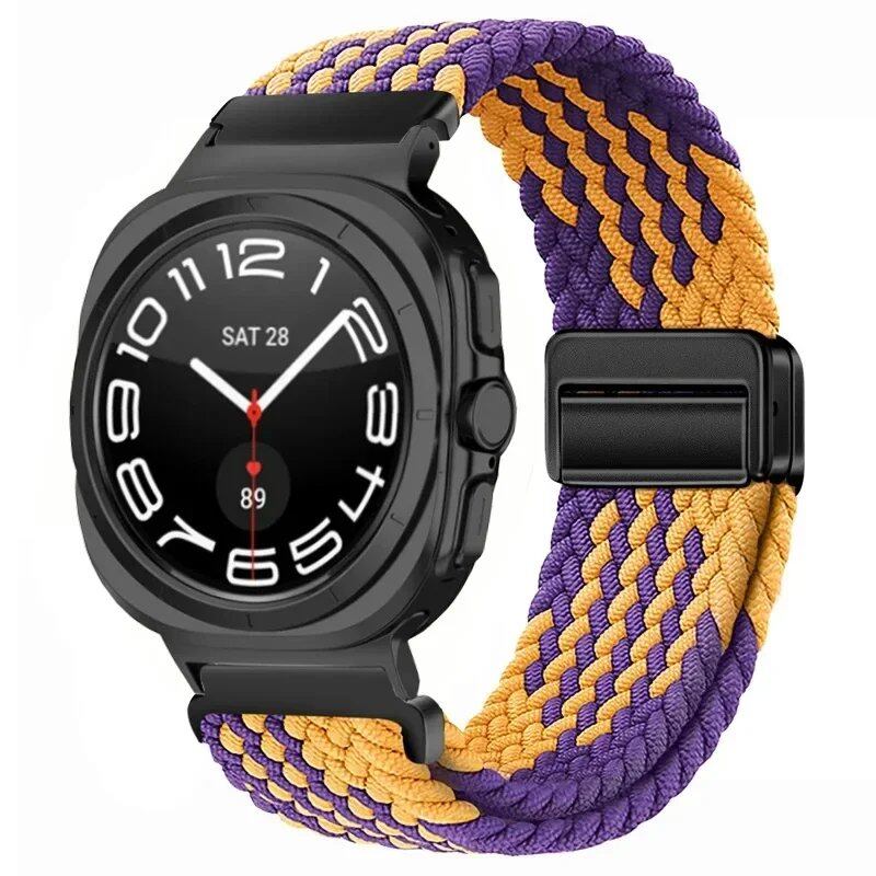 Replacement Nylon Loop Strap for Samsung Galaxy Watch Ultra (47mm) with Magnetic Buckle, Compatible with Galaxy Watch 7 Ultra, Band Color: Compatible with Galaxy Watch Ultra; Band Width: Compatible with Galaxy Watch Ultra (Parallel Import)