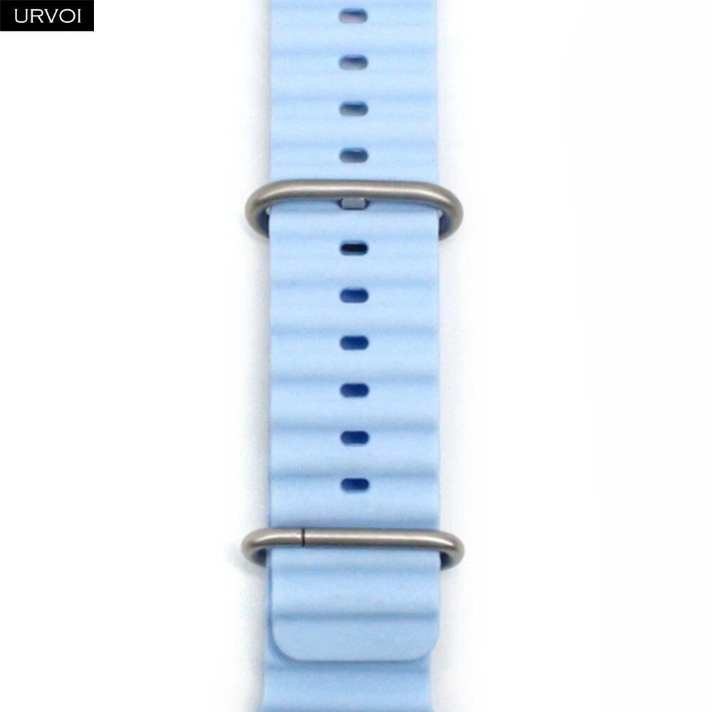 URVOI アップルウォッチ Ultra 2 対応 バンド シリーズ 10/9/8/7/6/SE/5/4/3/2/1 用 シリコーンストラップ iWatch スポーツ オーシャンバンド 42mm/44mm/45mm/46mm/49mm サイズ:Apple Watch対応;バンドカラー:;バンド幅:42mm 44mm 45mm 49mm 並行輸入品
