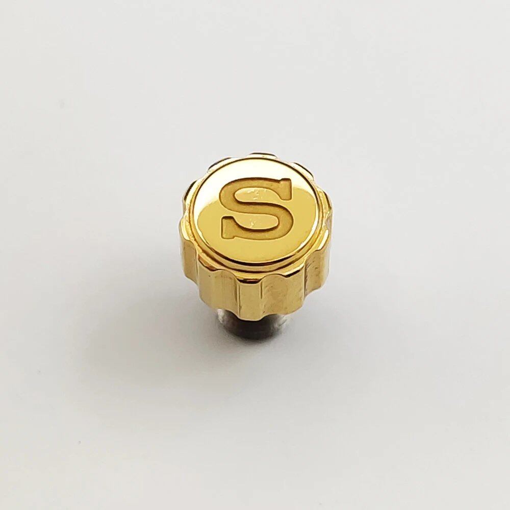 Stainless Steel Watch Crown Accessory Handle for 7S26/NH35/NH36/NH35a/NH36a/NE15/4R35/4R36/6R15 Movements (Compatible with SKX007/SKX009) Parallel Import