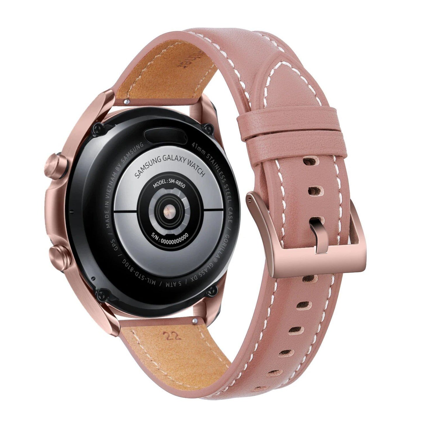 20mm Leather Strap Replacement Band for Samsung Galaxy Watch 3 (41mm, 45mm), Active 2, Gear S3, and HUAWEI WATCH GT2 (46mm). Band Color: mm. Parallel Import.