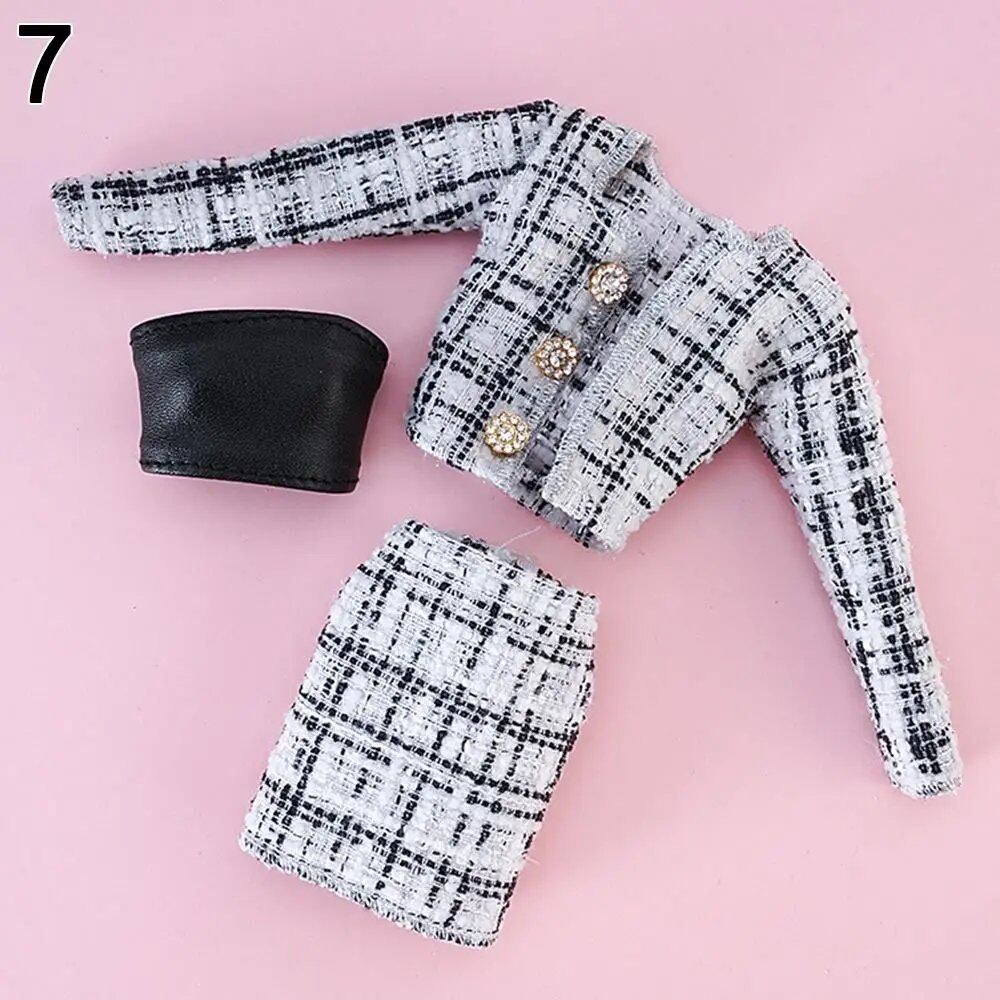 1/6 Doll Fashion Casual Wear Winter Clothes Elegant Coat Skirt Handmade for Girl Dolls 29-32cm Doll Clothes Accessories Parallel Import