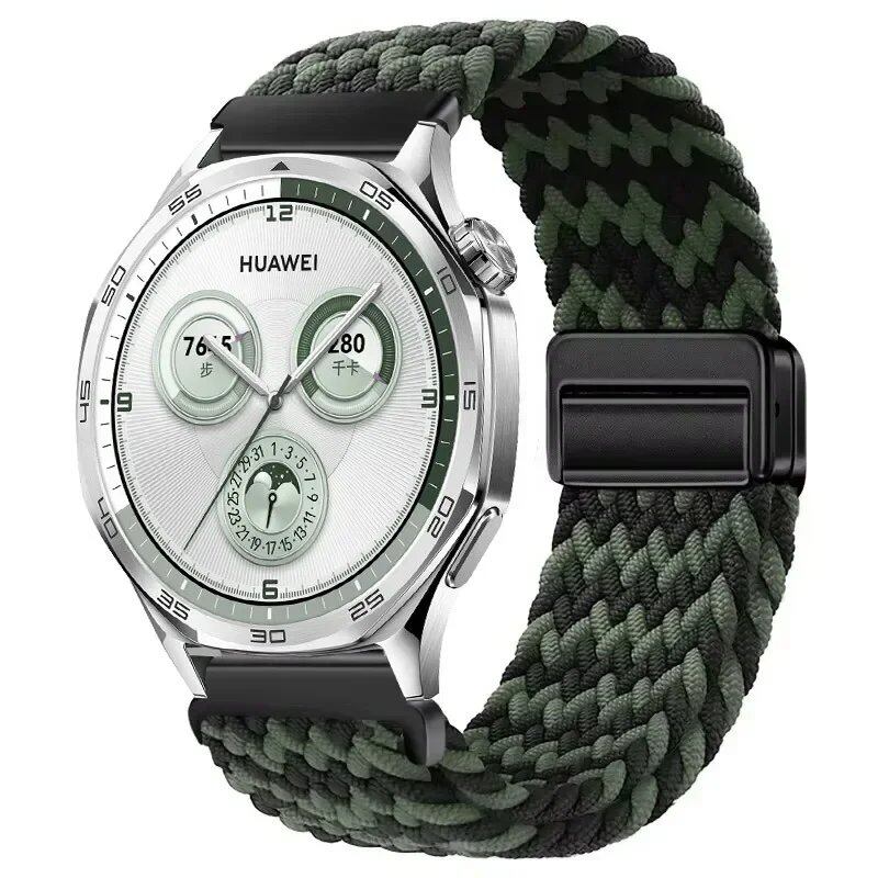 22mm Nylon Loop Strap for Huawei Watch GT5 Pro / GT4 / GT3 / GT2e (46mm) - Compatible with Huawei Watch 4 / 3 Pro Wristband Accessory, Band Color: ; Band Width: 22mm, Parallel Import