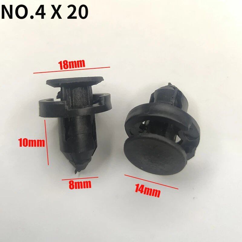 10/20/50 Pieces Bumper Clips Rivets Fender Liner Fasteners Retainers Compatible with Mitsubishi, Nissan, and Honda, 8mm, 9mm, and 10mm Holes, 0 Pieces per Pack, Parallel Import