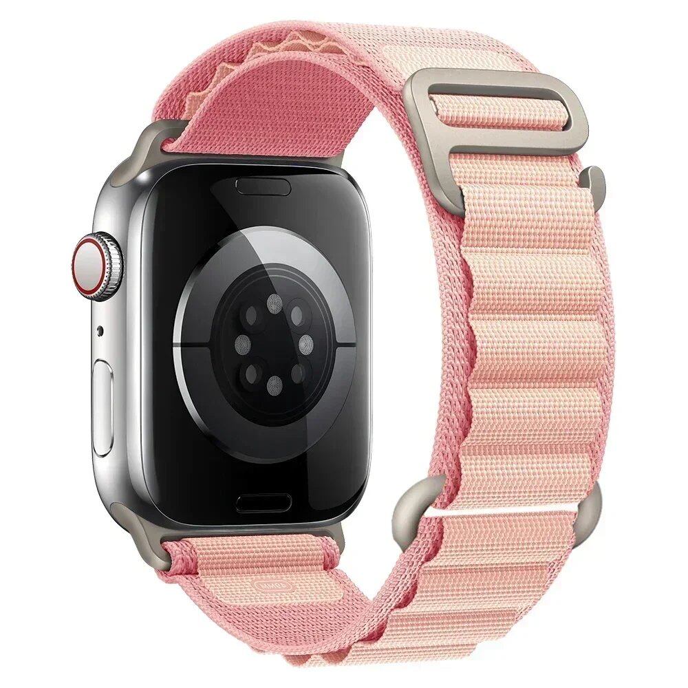アップルウォッチ アルパインバンド ストラップ 49mm 45mm 44mm 40mm 41mm 42mm ナイロン ベルト iWatch シリーズ9 8 SE 4 3 7 6 5対応 サイズ: 並行輸入品