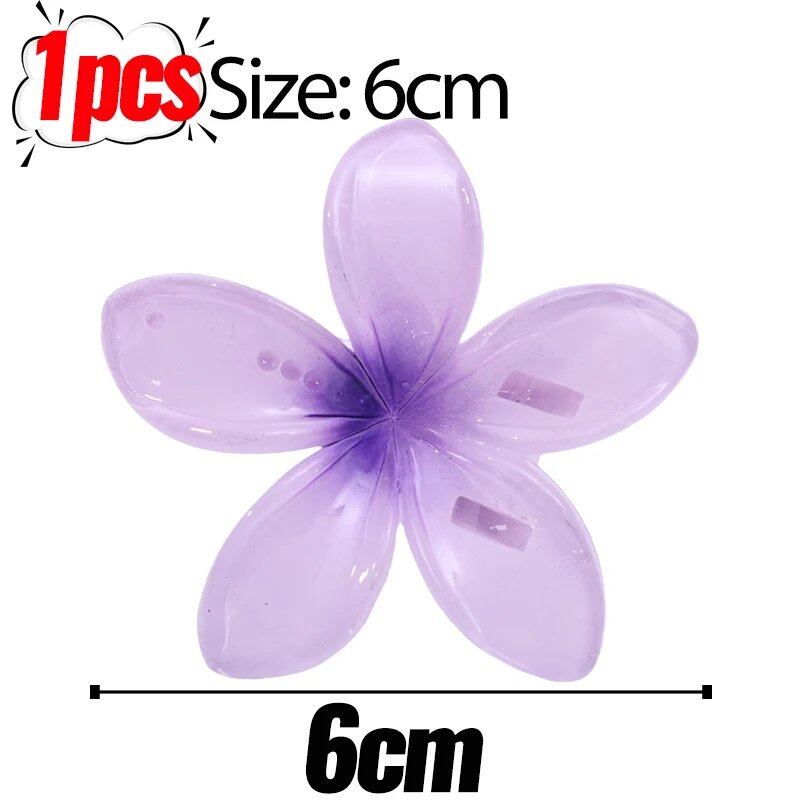 1/6 Hawaiian Gradient Flower Hair Clips for Women, Small, Stylish Head Accessories, Hairpins, Crab Barrettes, Parallel Import