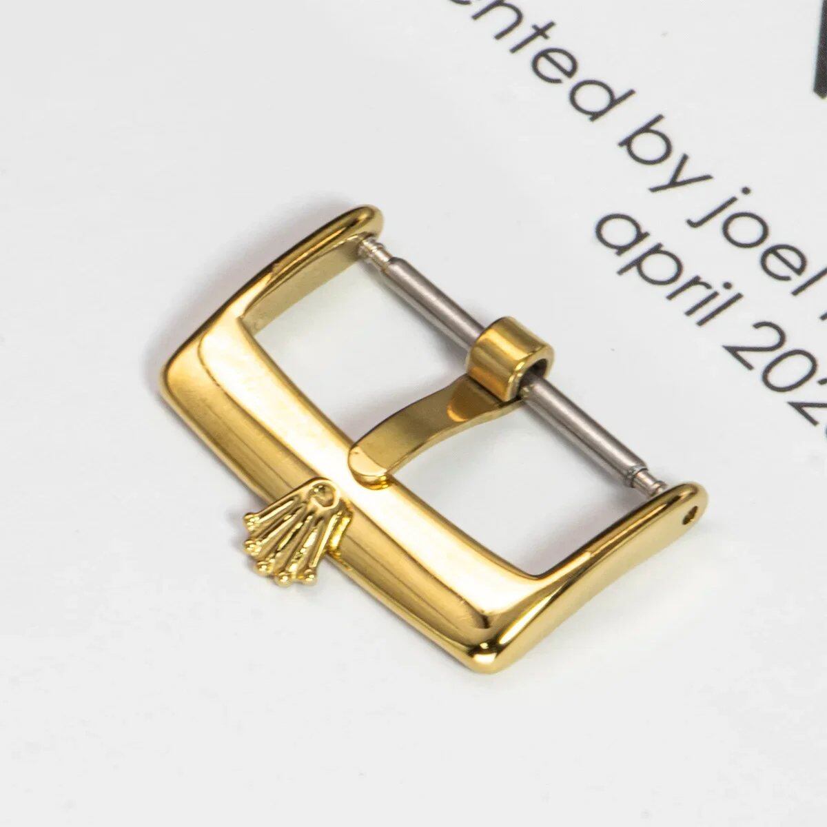 Brand new 316L stainless steel watch buckle, 16mm, 18mm, 20mm, mirror polish finish, replacement strap buckle for Rolex watches; parallel import shipping