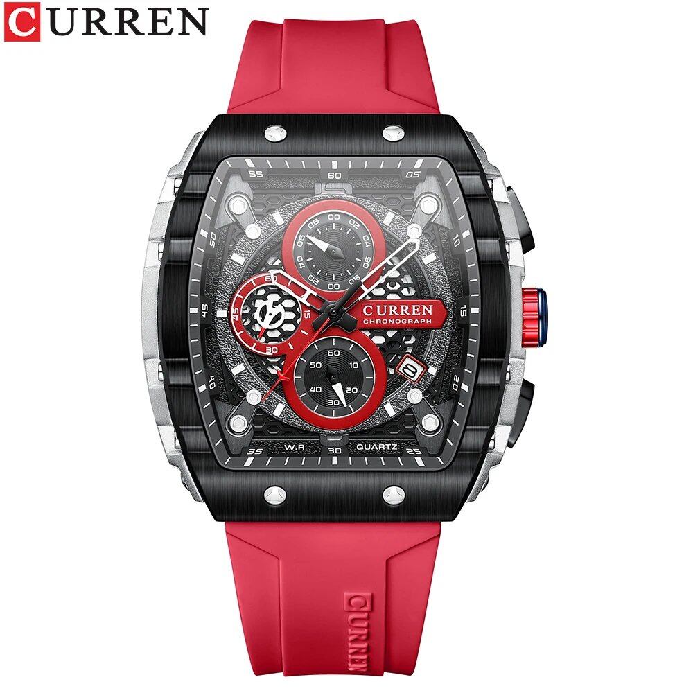 Karen Top Brand Men's Watch, Luxury Square Quartz Movement, Waterproof, Luminous Chronograph with Date Display; Ships from: Parallel Import