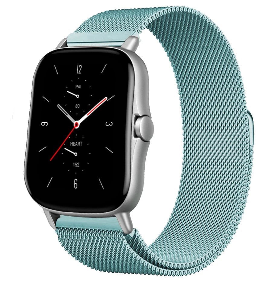 Magnetic Loop Mesh Smartwatch Band for Amazfit GTS/GTR/Bip 5 (Compatible with 20mm/22mm/47mm Watches) - Metal Mesh Strap, Band Color: mm; Ships from: Parallel Import