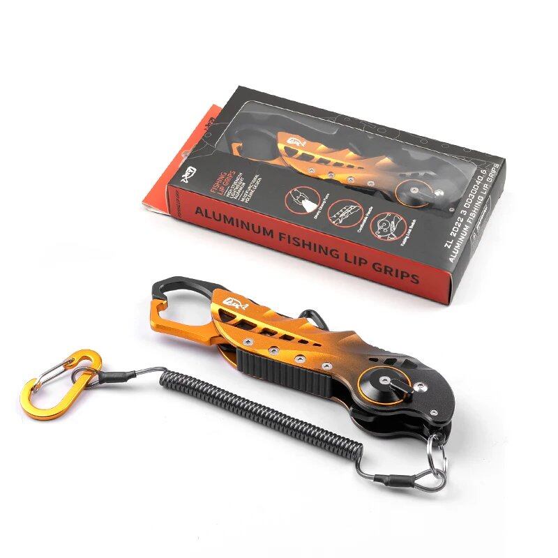 LINNHUE Folding Aluminum Alloy Fishing Pliers Set with Grip, Fishing Tackle, Hook Recover, Cutter, Line Split Ring, Accessories, Parallel Import