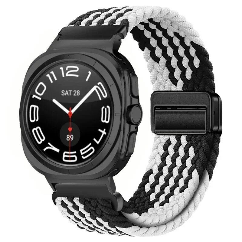 Replacement Nylon Loop Strap for Samsung Galaxy Watch Ultra (47mm) with Magnetic Buckle, Compatible with Galaxy Watch 7 Ultra, Band Color: Compatible with Galaxy Watch Ultra; Band Width: Compatible with Galaxy Watch Ultra (Parallel Import)