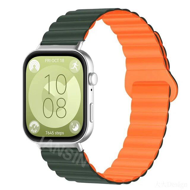 Magnetic Silicone Strap Wristband Replacement Band for Huawei Watch Fit 4 / 4Pro / 3. Band Color: ; Ships from: Parallel Import