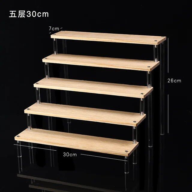 1-5 Tier Acrylic Display Stand/Clear Case (for Cupcakes, Perfume, Dolls, Amiibo, and Funko POP Figures) Color: Parallel Import