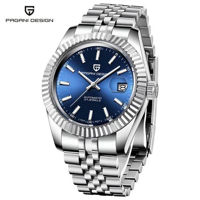 Pagani Design Men's Mechanical Watch, Top Brand, Luxury Automatic, Stainless Steel, 100m Water Resistant, Parallel Import