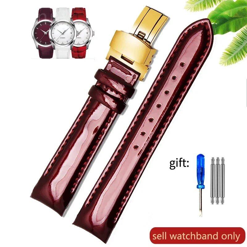 Tissot 1853 T035 Genuine Leather Women's Watch Band, Waterproof and Sweatproof, 18mm, Accessories, T035210a, T035207, Band Color: Parallel Import