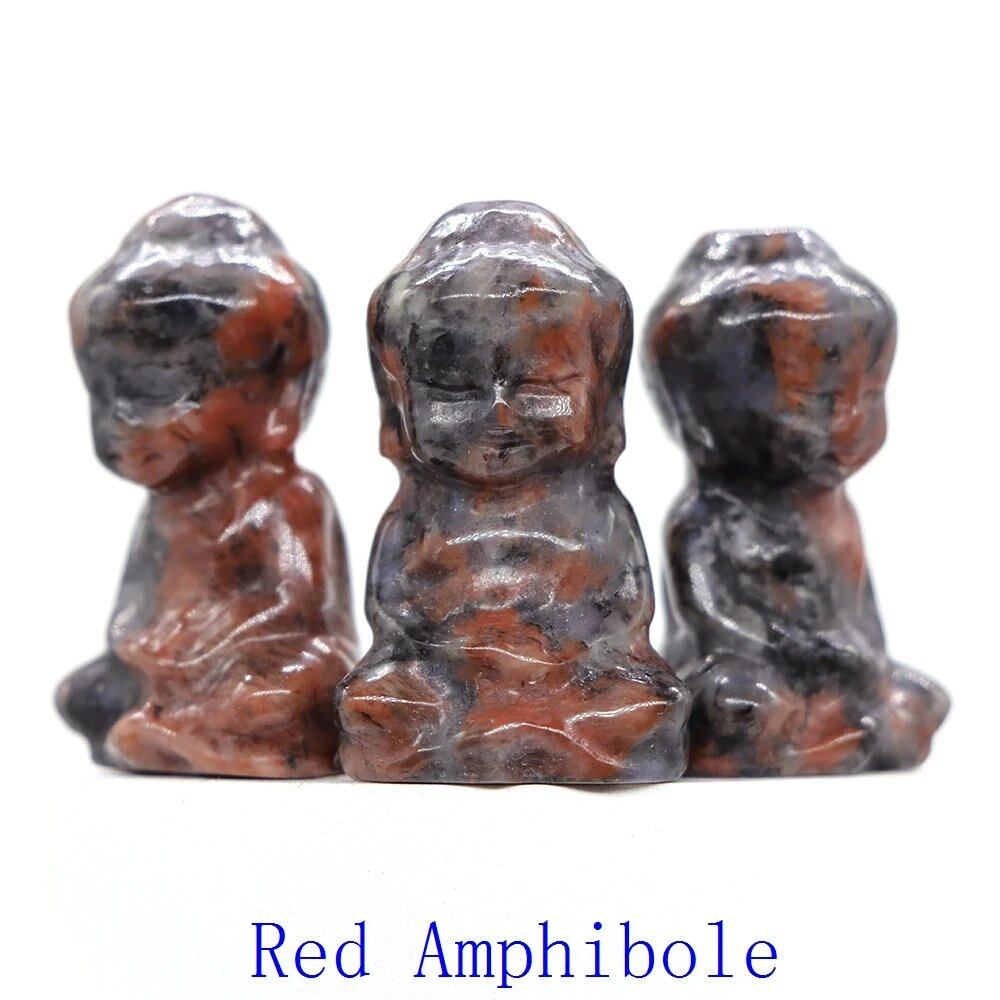 1.2-inch Mini Buddha Statue, Natural Stone Carving, Healing Crystal, Power Stone, Spiritual Craft, Good Luck, Furniture, Interior Accessories, Home Decor, Bulk Sale, Wholesale Size: 1 Piece; Parallel Import