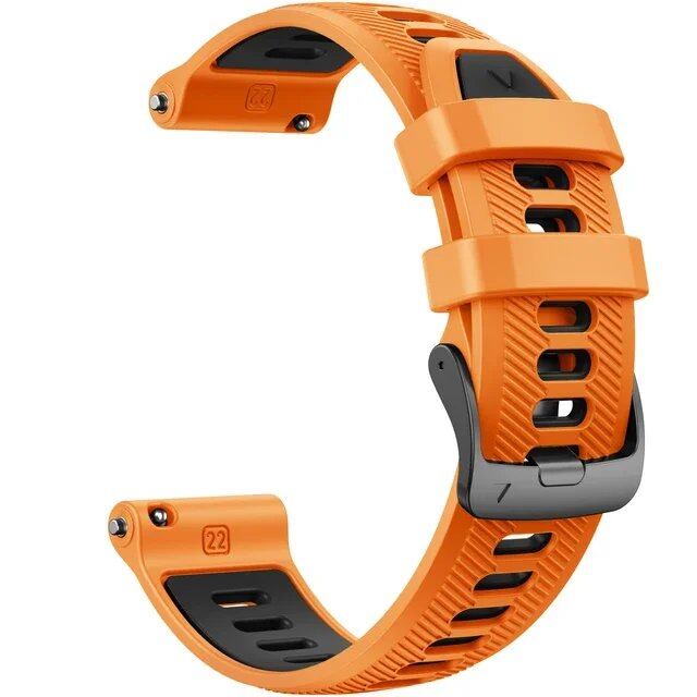 22mm Garmin Official Silicone EasyFit Strap for Forerunner 955/945, Original Bracelet, Forerunner 965 Watch Strap, Compatible with Instinct 1/2, Band Color: Parallel Import