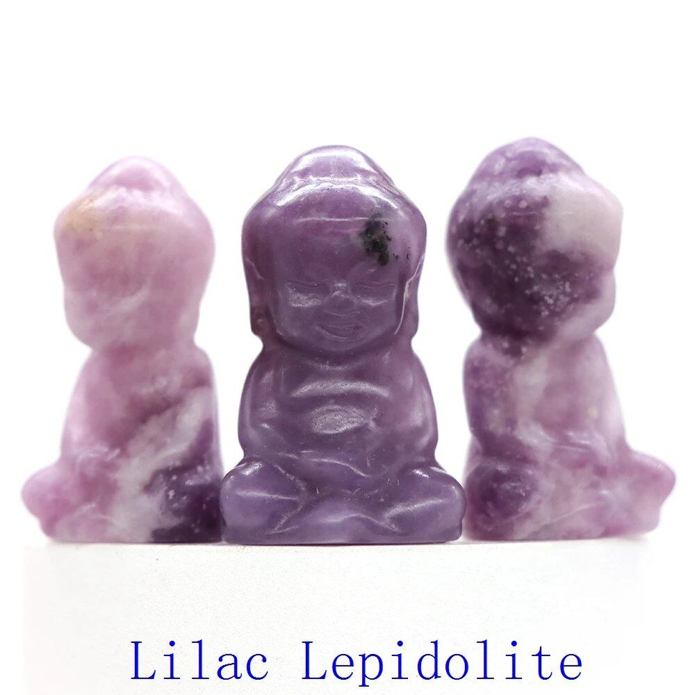 1.2-inch Mini Buddha Statue, Natural Stone Carving, Healing Crystal, Power Stone, Spiritual Craft, Good Luck, Furniture, Interior Accessories, Home Decor, Bulk Sale, Wholesale Size: 1 Piece; Parallel Import