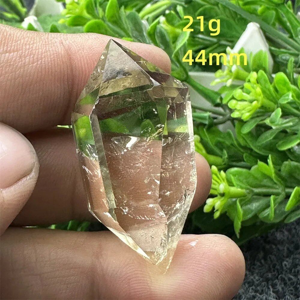 1個 天然シトリンオーラ六角両先端クリスタルワンド スピリチュアル瞑想ヒーリングストーン ホームデコレーション ガーデンフェスティバルアクセサリー カラー: 並行輸入品