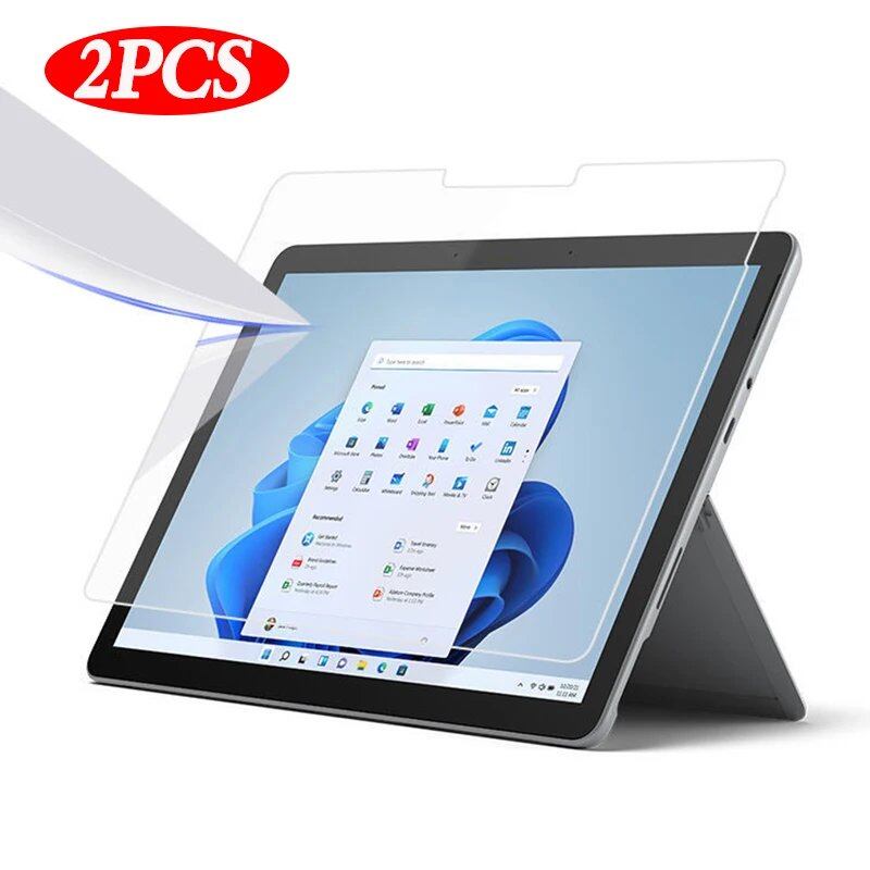 Microsoft Surface Pro 8/9/X/7+/7/6/5/4(13インチ/12.3インチ 2021モデル)& Surface Go 3/2(2020モデル)用 強化ガラス 画面保護フィルム 2枚セット カラー: 並行輸入品