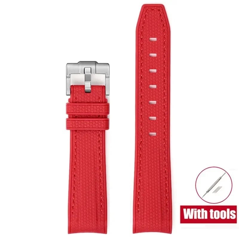 20mm Diving Strap with Curved Ends for Omega and Swatch Moonwatch, Silicone Rubber, Compatible with Rolex, Men's and Women's, Band Color: 20mm; Band Width: 20mm, Parallel Import