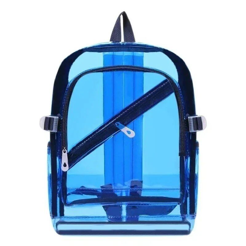 ファッション 透明バッグ 防水PVC クリアプラスチック ミニ 女子学生向け ノートPC対応 スクールバッグ 並行輸入品
