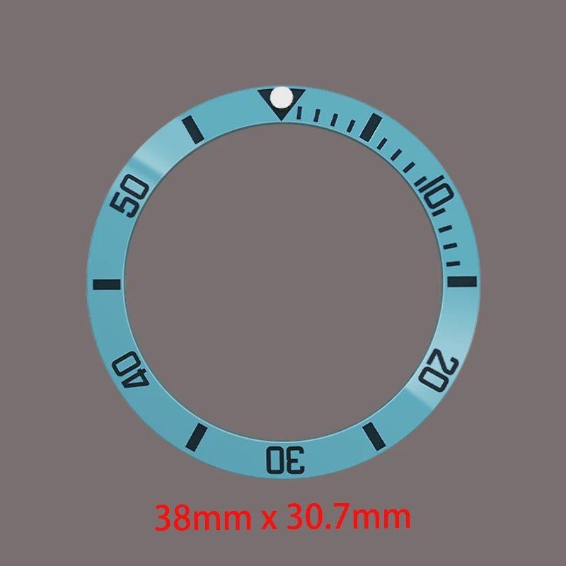 38mm×30.7mm 湾曲セラミックウォッチベゼルインサート SKX007 SKX009 SUB GMT対応 NH36 NH35 ティファニーブルー 時計リングパーツ カラー:0 並行輸入品