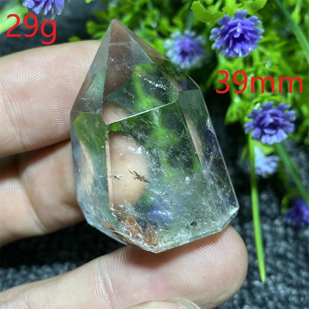 Natural Ghost Phantom Quartz Crystal Hexagonal Tower Obelisk, Spiritual Meditation, Reiki, Gift Stone, Home Decor, Parallel Import