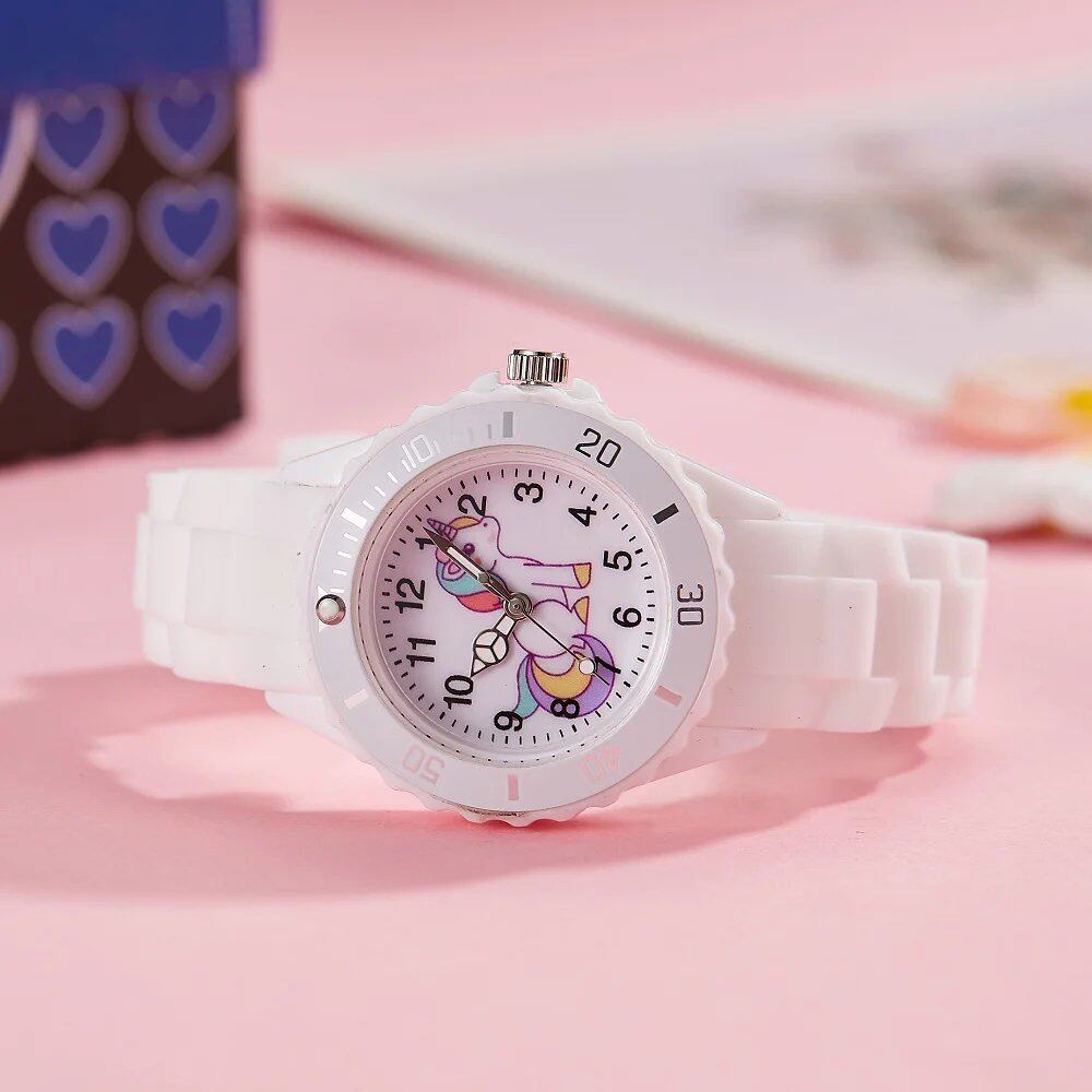 Unicorn Kids' Watch for Girls, Cute Fashion Quartz Watch, Student Gift, Children's Gift, Parallel Import