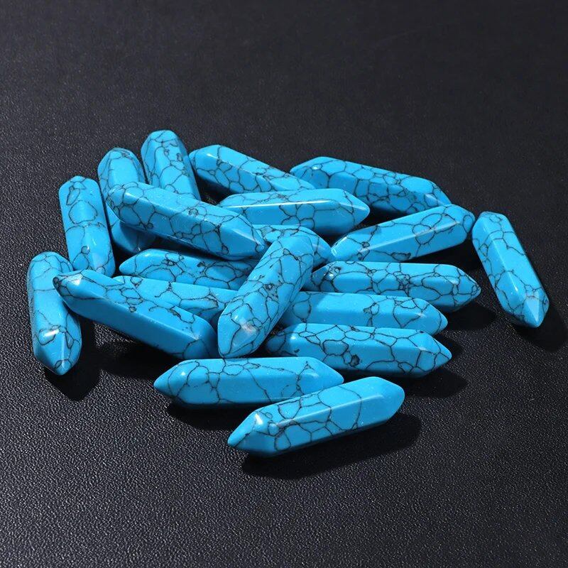 卸売 天然石 クリスタルビーズ 8x32mm カラフル 瞑想ペンダント クォーツ ミネラルクラフト DIYアクセサリー ホームデコ 並行輸入品