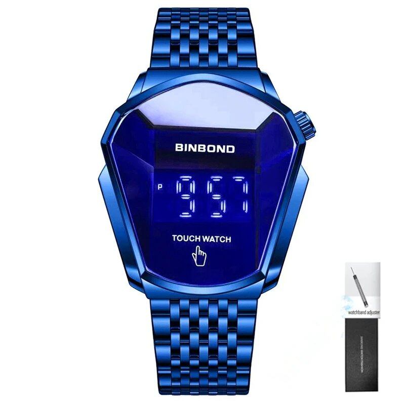 Men's Dominating Black Bike Concept Watch with Trendy Large Dial and Technology Style, Includes Box, Parallel Import