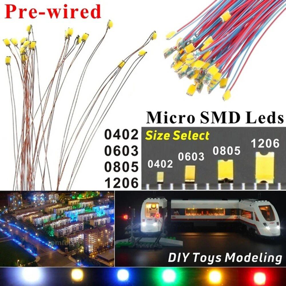0805, 1206, 0603, 0402 12V SMD LED Strip with Built-in 1.5K Resistor for Micro Model Trains and Architectural Sand Tables, Scenery Layout Lighting, Parallel Import
