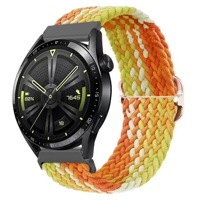 Universal Watch Band, Adjustable Braided Elastic Quick Release Wrist Strap, Compatible with 18mm, 20mm, and 22mm Smartwatches, Compatible with Samsung, Huawei, and Garmin Smartwatches (Imported)