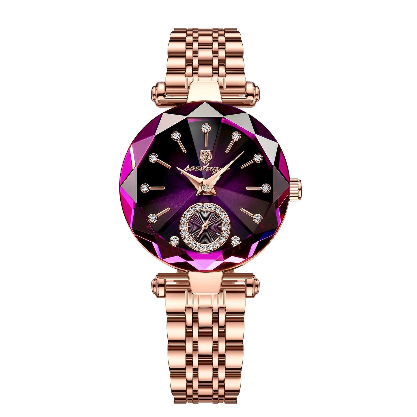 POEDAGAR Luxury Elegant Women's Waterproof Stainless Steel Quartz Watch, Simple Casual Dress Watch, Color: 719, Parallel Import