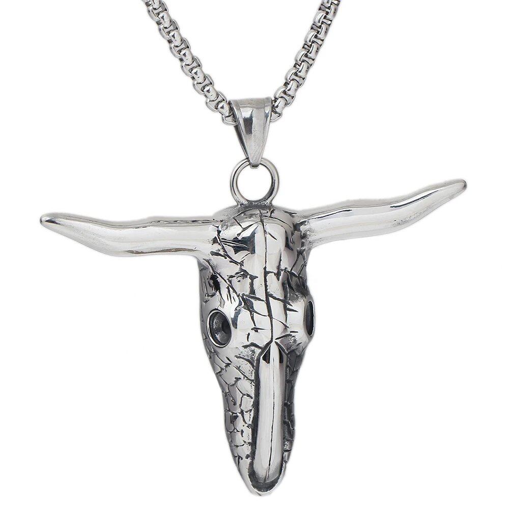 316L Stainless Steel Zodiac Cock Pendant & Necklace with Steel Ball Chain, Unique Walking Chicken Necklace, Metal Color, Parallel Import