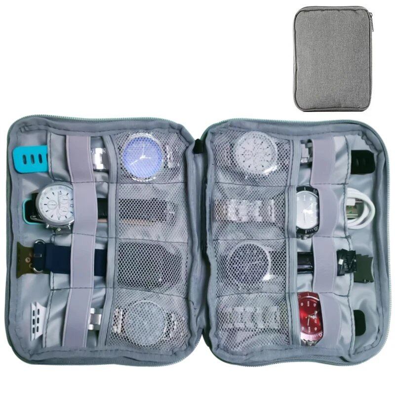 Multifunctional 8-Slot Travel Watch Organizer, Watch Case, Watch Holder, Watch Band Storage Case for Apple Watch Bands and Straps (Imported)