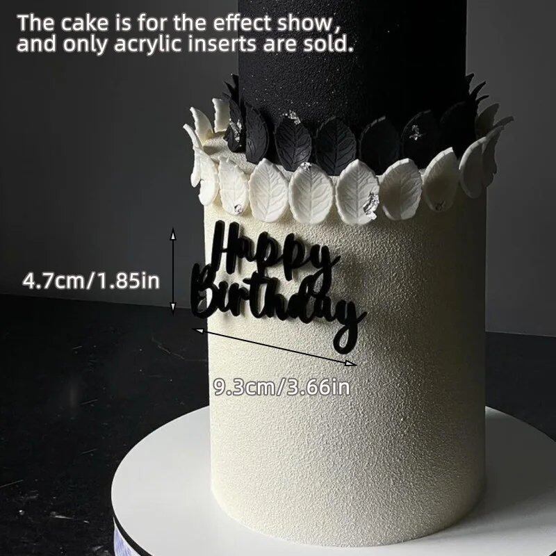 Set of 1, 3, or 5 Acrylic Birthday Queen Gold Cake Topper for Happy Birthday Party Side Cake Decorations. Size: Parallel Import.