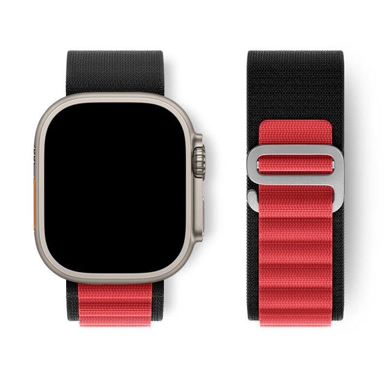 Apple Watch Ultra用アルパインループストラップ 49mm 45mm 46mm 44mm 41mm 42mm 40mm対応 ナイロンブレスレット シリーズ10/9/8/7/SE/6/5/4/3対応 サイズ: 並行輸入品