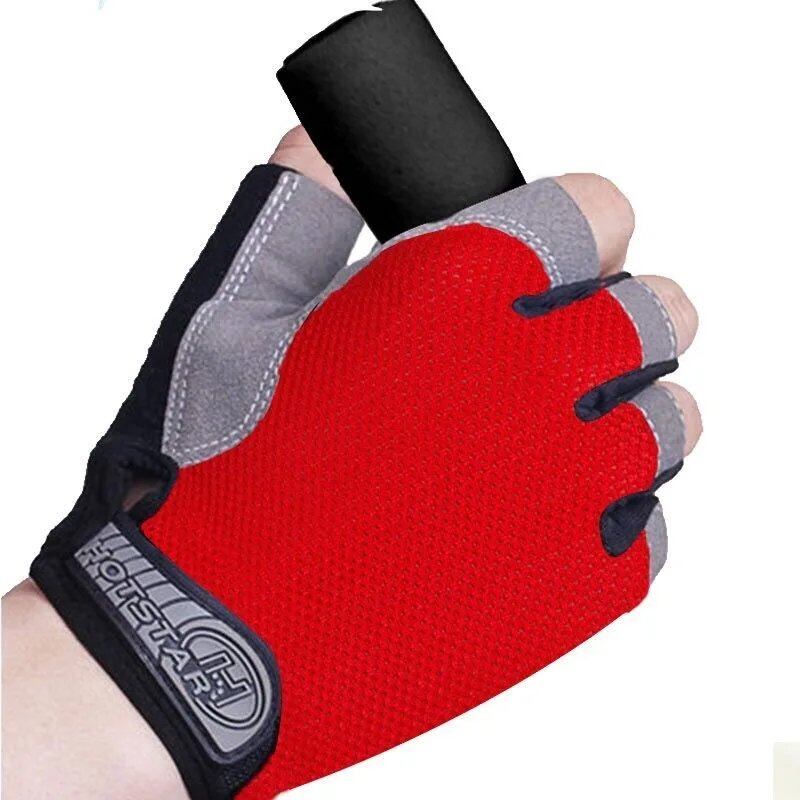 Fingerless Gym Gloves for Fitness Training, Unisex, Bodybuilding, Exercise, Sports, Cycling, and More, Non-Slip, Breathable, Parallel Import
