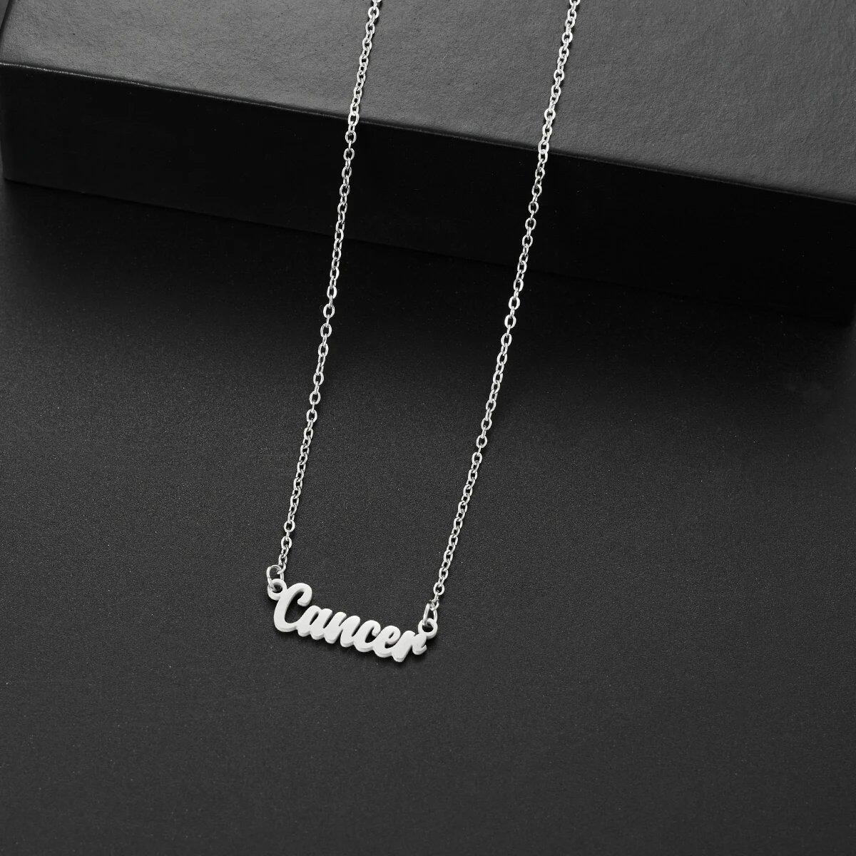 Silver-colored stainless steel star and constellation chain necklace for women, constellation pendant, birthday gift, 45cm long; metal color, parallel import