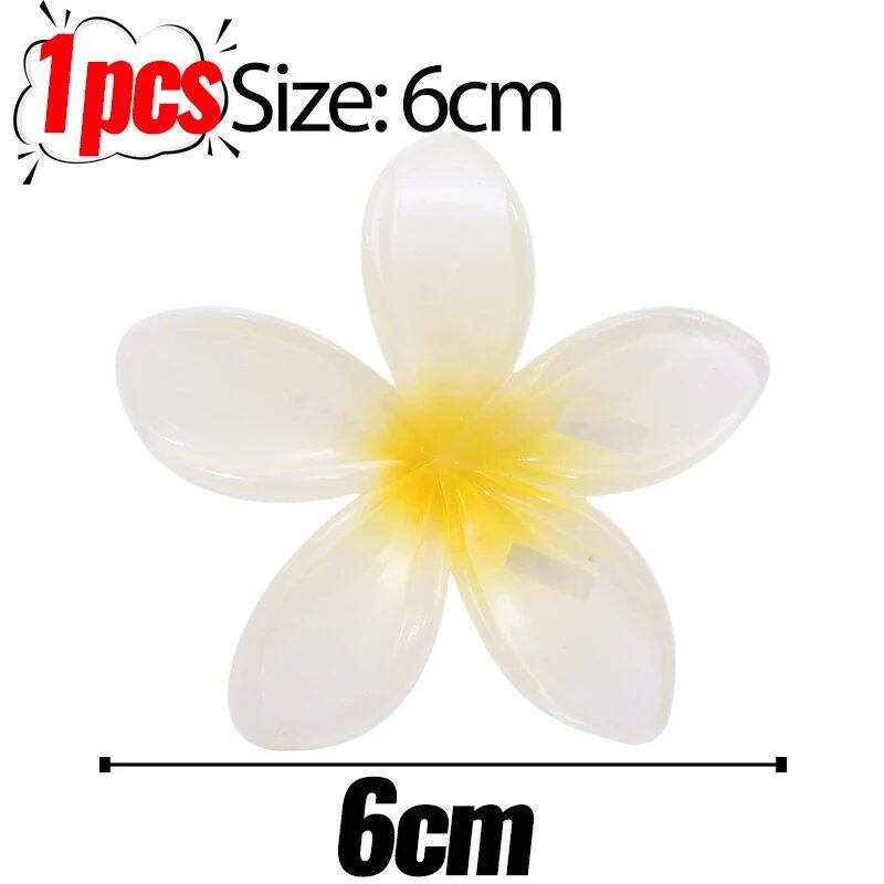 1/6 Hawaiian Gradient Flower Hair Clips for Women, Small, Stylish Head Accessories, Hairpins, Crab Barrettes, Parallel Import