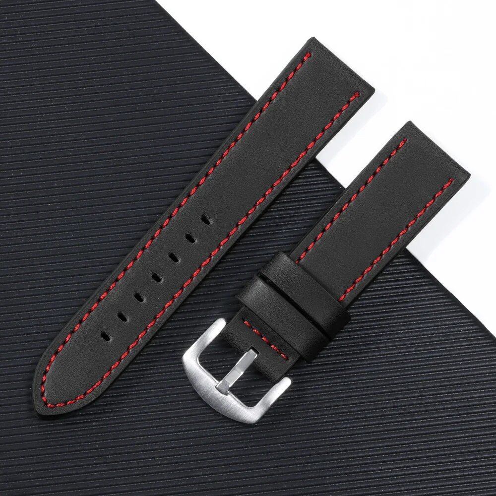 Leather watch band, sports vintage style, compatible with Omega and Seiko, 18mm, 20mm, 22mm, and 24mm, for men and women, smartwatch bracelet, sizes: Parallel import