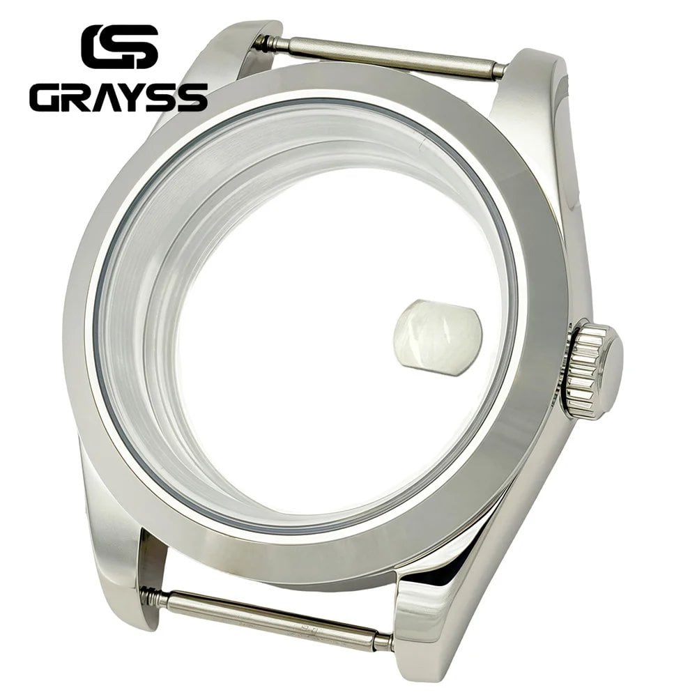 High-Quality Flat/Gear Edge MOD Watch Case with Sapphire Crystal, Waterproof, 36mm/39mm Style, for NH35, NH36, and NH34 Mechanical Movements. Color: mm. Parallel Import.
