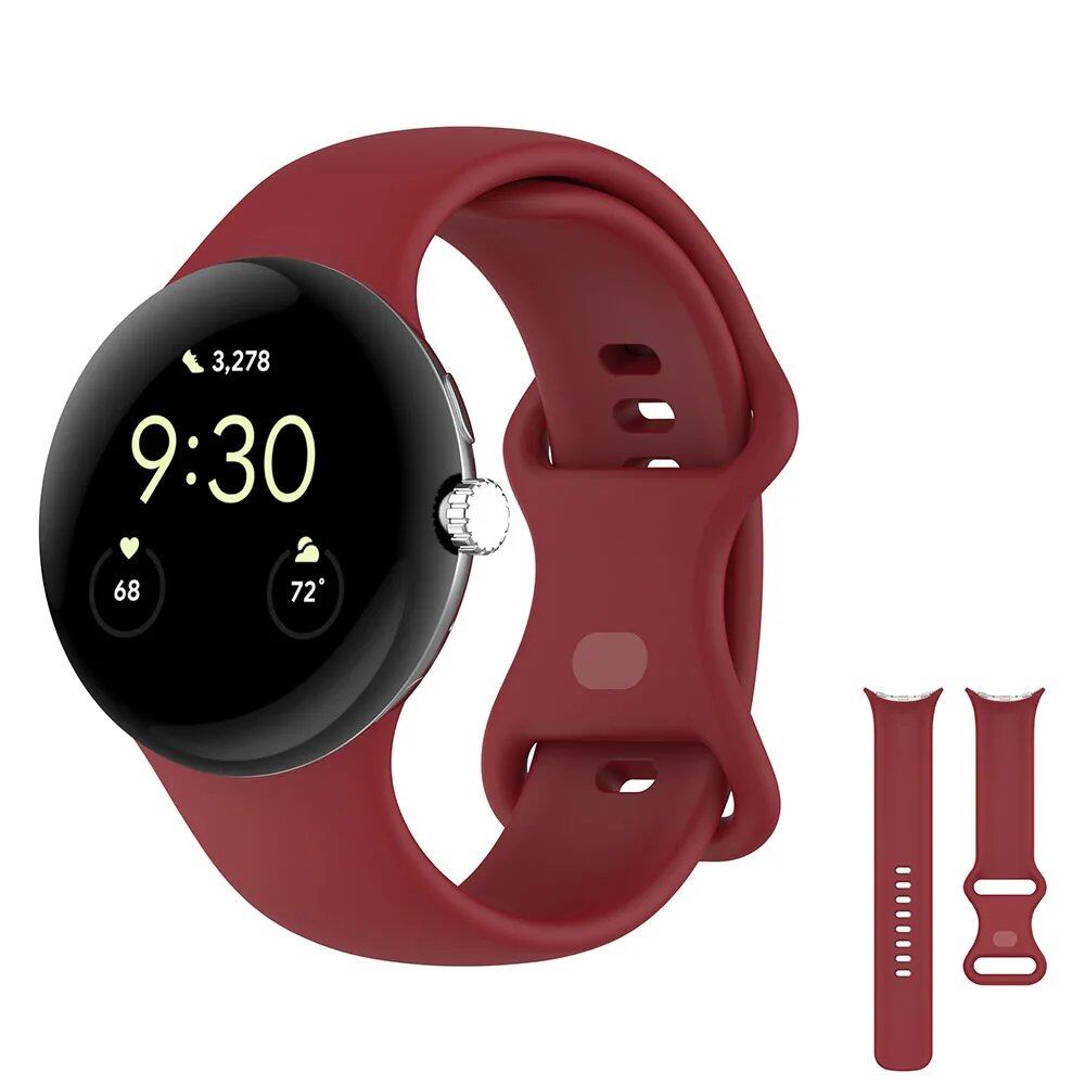 Google Pixel Watch 用 オリジナル シリコンバンド - メタルバックル スポーツブレスレット / Google Pixel Watch 2 対応 バンドアクセサリー サイズ:Pixel Watch 並行輸入品