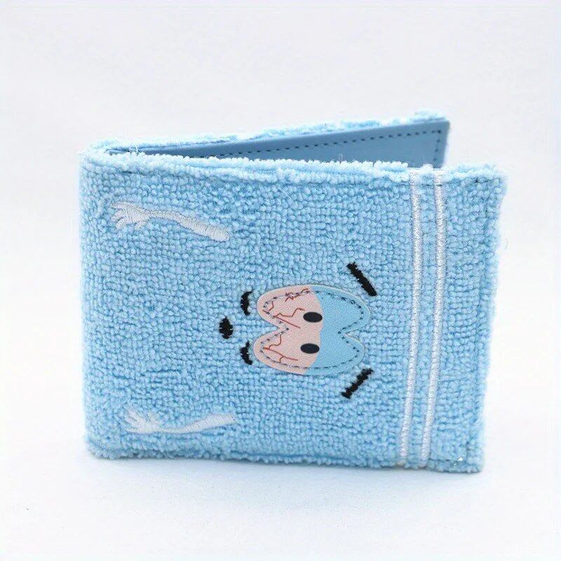 タオルマンデザイン 刺繍入りアニメ風布製財布 かわいいレディース小銭入れ メンズ用ショート二つ折り財布 色:ブルー 並行輸入品タオルマンデザイン 刺繍入りアニメ風布製財布 かわいいレディース小銭入れ メンズ用ショート二つ折り財布 色:ブルー 並行輸入品