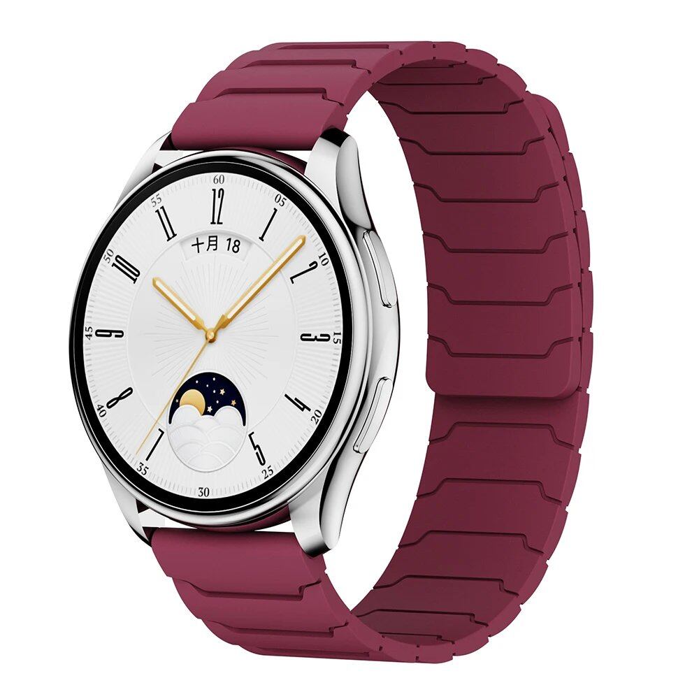 Compatible with Samsung Galaxy Watch 7/6/5/4/3 and Huawei Watch GT5/4/3 Pro (46mm), 22mm/20mm Magnetic Silicone Band, Ultimate Comfort, Band Color: mm, Parallel Import