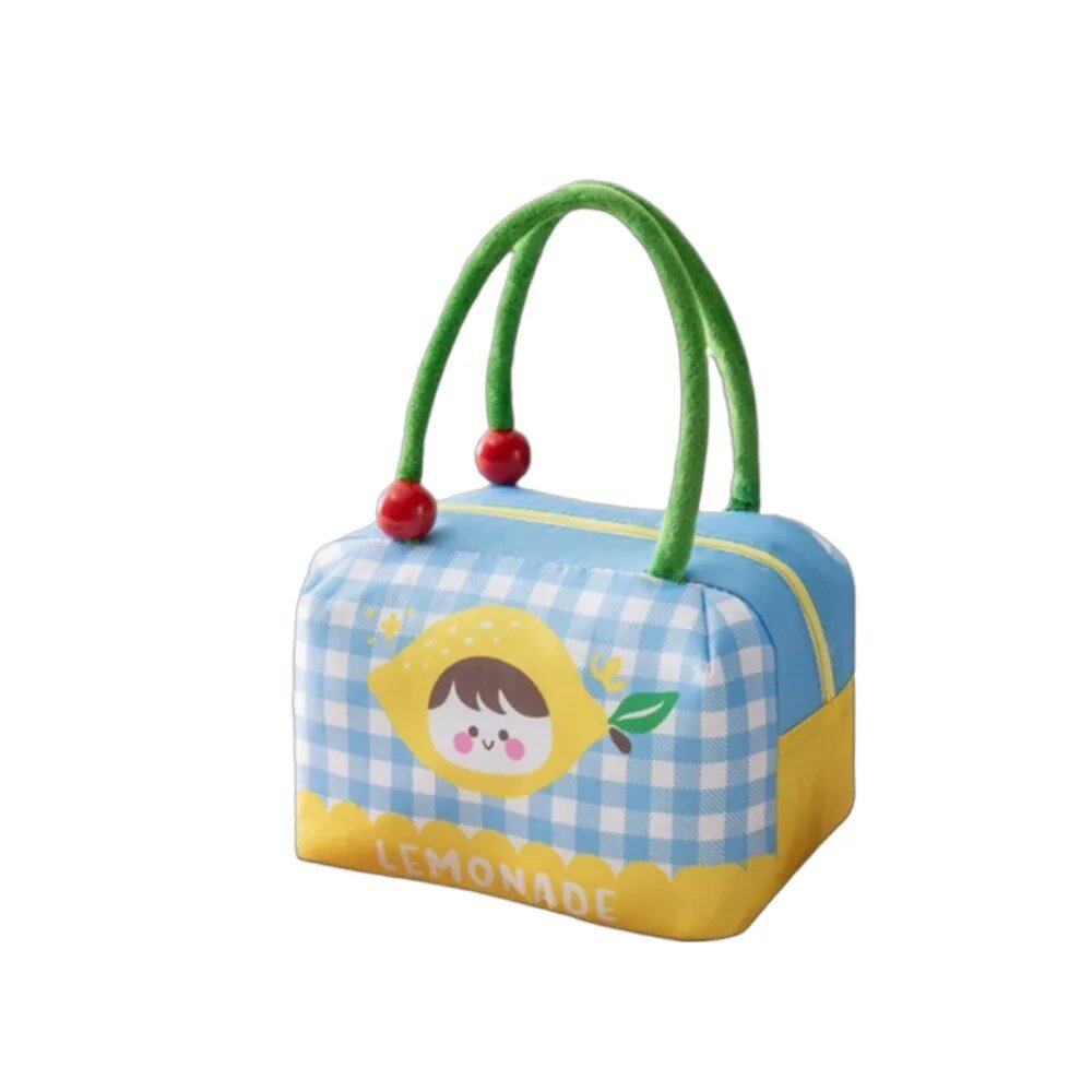 アルミフィルム保温バッグ 大容量 かわいい手提げ保冷バッグ 和風プリント キャラクターランチバッグ カラー:スタイル 並行輸入品