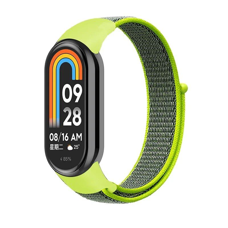 Xiaomi Mi Band 9/8/7/6/5/4/3 対応 ナイロンループストラップ NFCスマートウォッチ用交換バンド スポーツリストバンド サイズ:Mi Band 並行輸入品