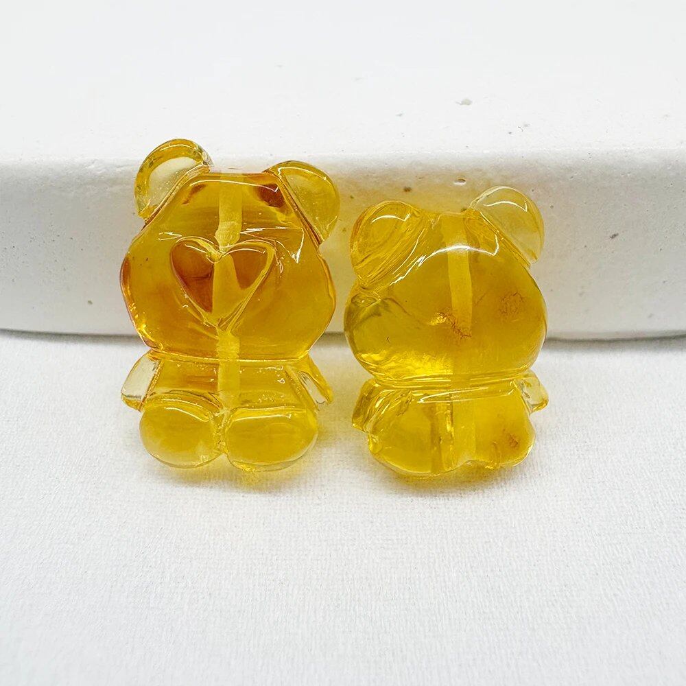 3A Natural Baltic Amber Bear & Pixiu Sculpture - Golden Honey Gemstone Statue for Jewelry, Collectibles, Spiritual Gifts (mm); Ships from: Parallel Import