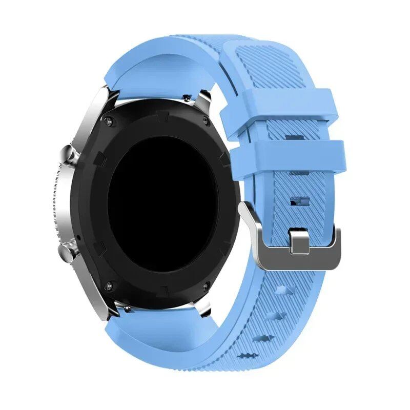 サムスンギャラクシーウォッチ5/6/4/3/46mm/アクティブ2/ギアS3フロンティア/スポート用 20mm 22mm シリコーンバンド ファーウェイGT4/3/2/2E対応 交換ストラップ バンドカラー:mm 並行輸入品